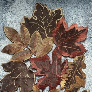 Autumn Leaf Embroidered Table Runner